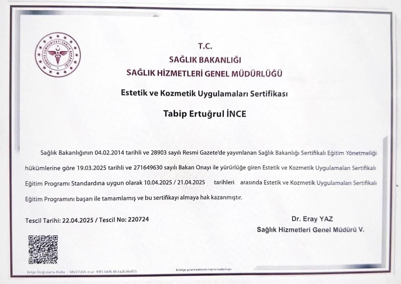 Sertifika ve belgeler